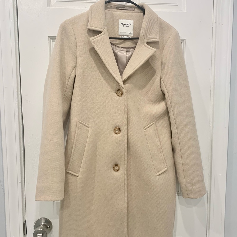 Abercrombie & Fitch Wool-Blend Dad Coat